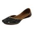 thumbnail image 1 of Punjabi Jutti For Women Bridal Shoes Beaded Work Mojari Online Ethnic Flat Mojari Juti US 10 / EURO 42, 1 of 5