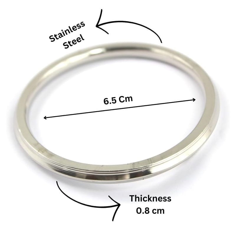 Punjabi/Sikh Stainless Steel Silver Kada/Bracelet for Men Internal