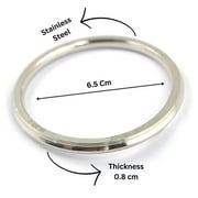 Punjabi/Sikh Stainless Steel Silver Kada/Bracelet for Men Internal Diameter 6.5 cm Thickness 0.8 cm