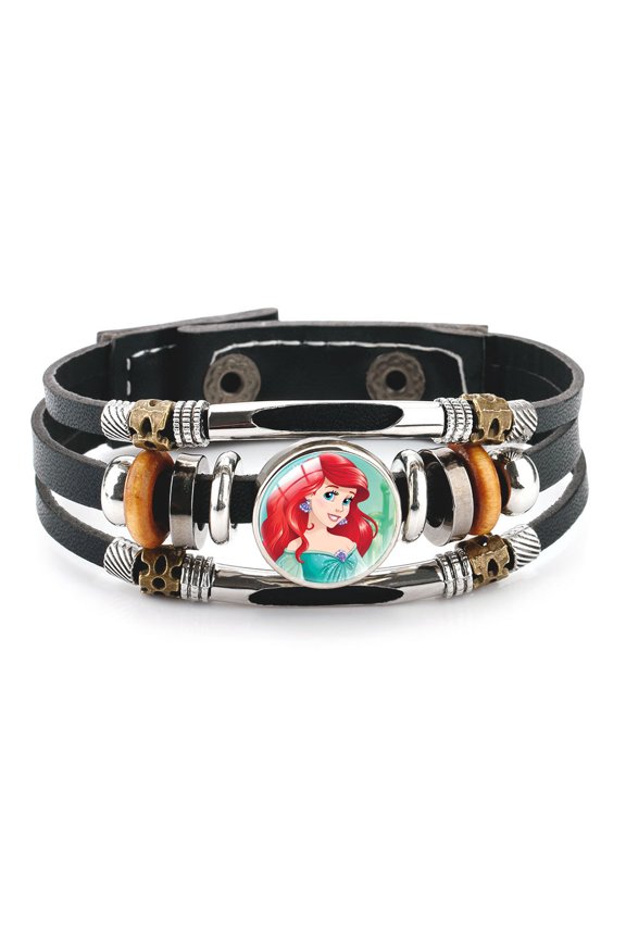 Punk Alloy Leather Bracelet forAnime Braided Rope Bracelet Bangle