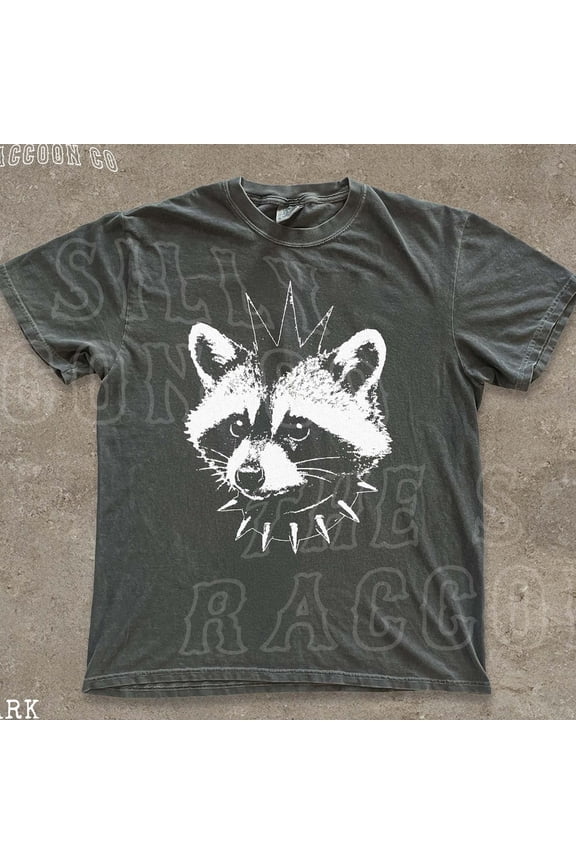Punk Animal Shirt, Grunge Top For Men Women, Edgy Punk Tee, Mohawk Trash Panda Top, Alt Clothing DARK HEATHER Unisex S-5XL Hot Trending Shirt, Vintage Birthday Gift