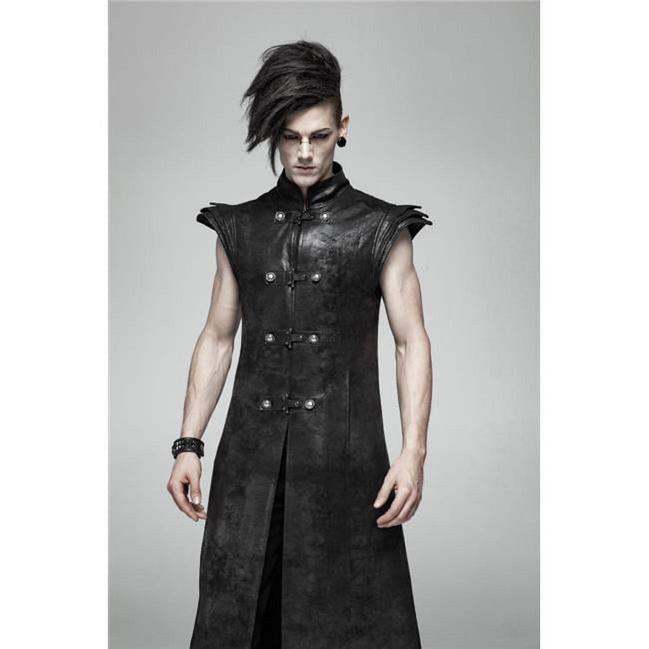 Punk-Armor-Long-Vest-44-Black-