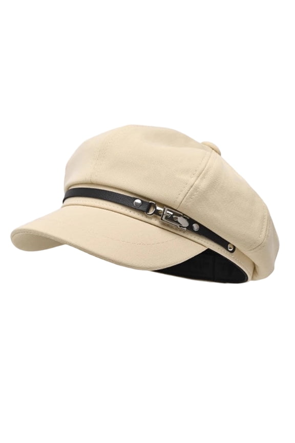 Punk Berets Decorative Charm Painter Hat French Cabbie Hat for Autumn Winter Fashion Daily Wear Accessories