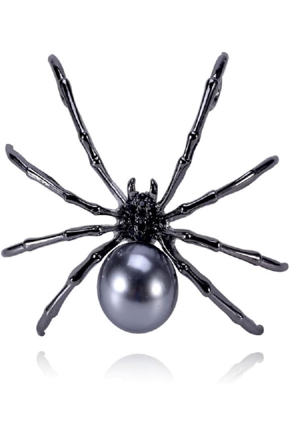 Punk Black Spider Open Finger Ring for Women Men Extra Big Spider Knuckle Ring Stacking Band Halloween Festival Costume Accessories Fashion Jewelry