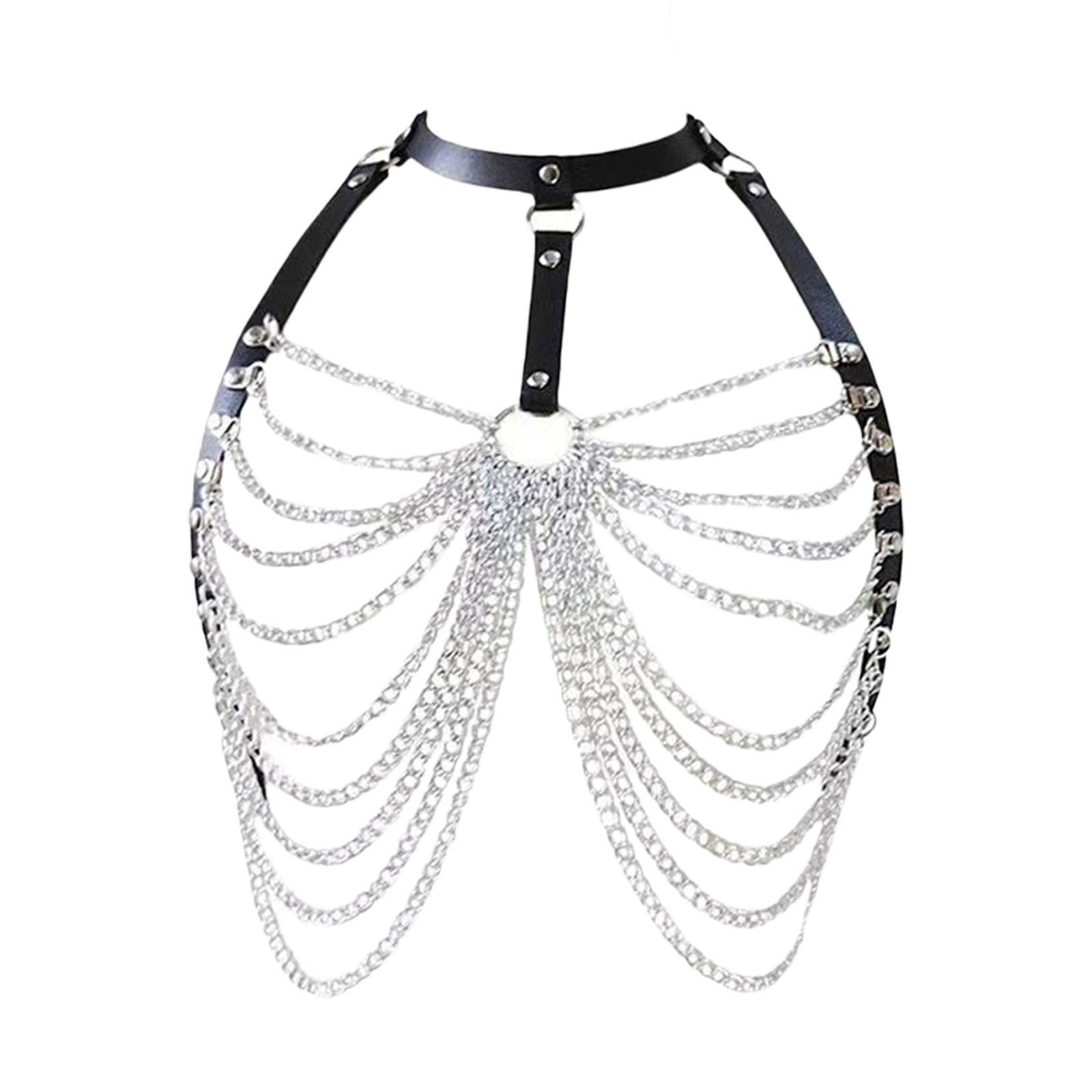 Punk Body Chain Accessories Women Girls Bra Body Jewelry Layered Stylish  Chest 