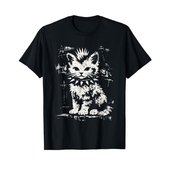Punk Cat Grunge Rebel Cat Alternative Style T-Shirt
