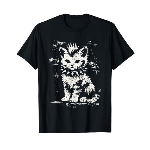 Punk Cat Grunge Rebel Cat Alternative Style T-Shirt