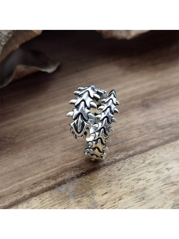 Punk Centipede Ring For Teen Metal Gothic Vintage Winding Couple Opening Ring