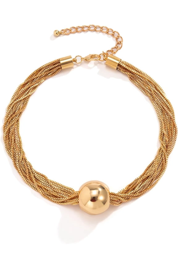 Punk Chunky Cuban Link Tassel Chain Choker Necklace Layered Adjustable Geometric Bib Collar Beaded Necklace for Women Hip Hop Exaggerated Stackable Bar Statement Jewelry Birthday Gift