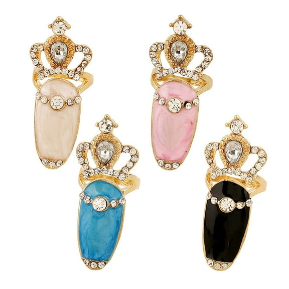 Punk Claw Finger Rings Artificial Nails for Gothic and Event