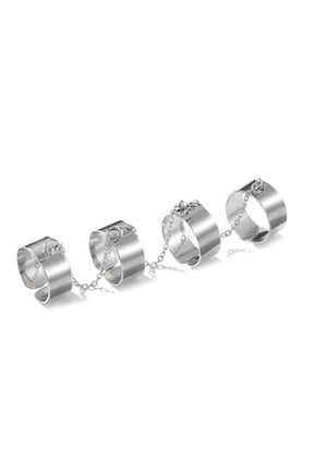 Punk Fan Open Men And Women One-Piece Chain Combination Ring