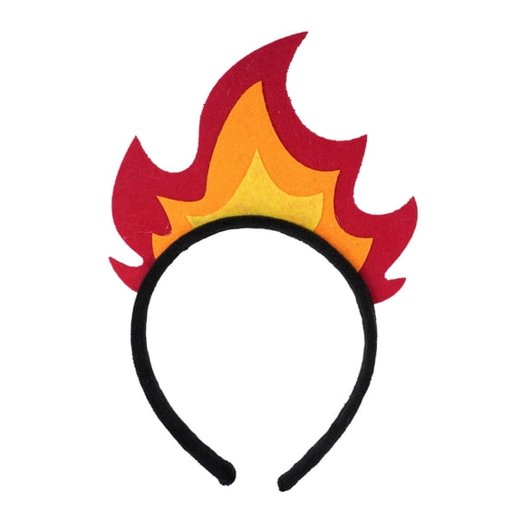 Punk Flame Headwear Golden Headbands Hair Hoop with Spikes Decors for Music Festivals and Nightclubs