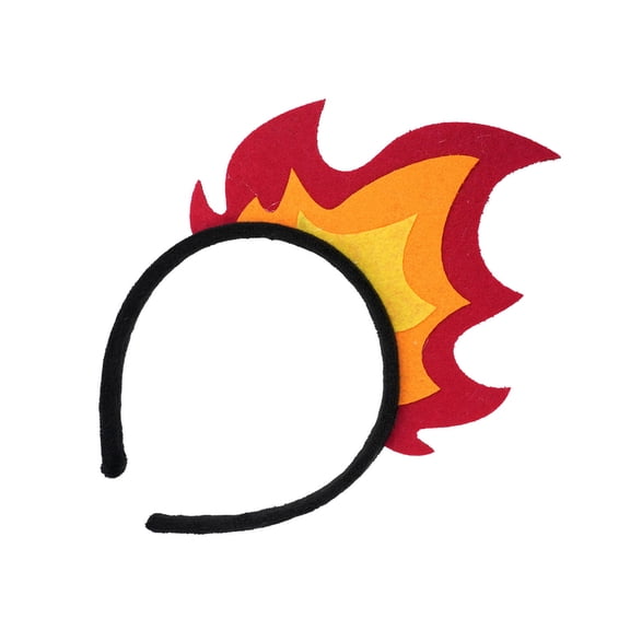 Punk Flame Headwear Golden Headbands Hair Hoop with Spikes Decors for Music Festivals and Nightclubs