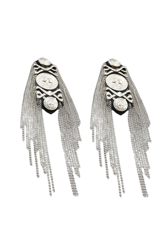 Punk Fringed Brooch Shoulder Punk Jewelry Brooch Accessory Shoulder Epaulet Epaulette Uniform Accessories