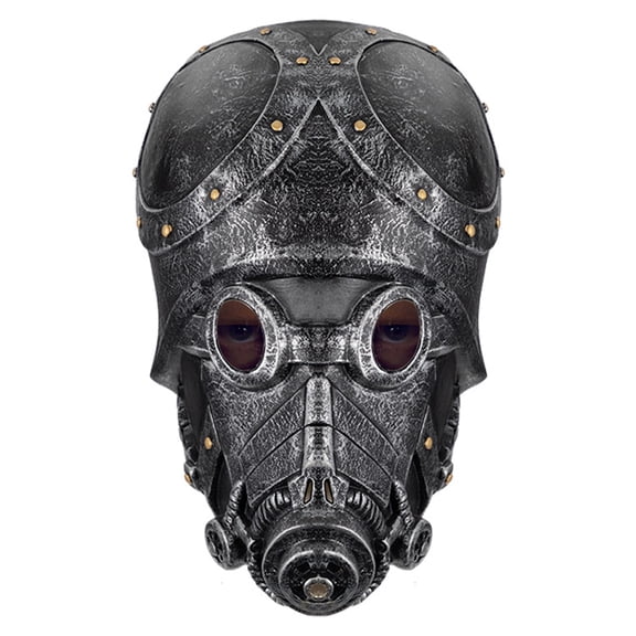 Punk Gas Mask Costume,Steampunk Gas Mask Mask, Latex Black Gothic Mask for Halloween Party Carnival