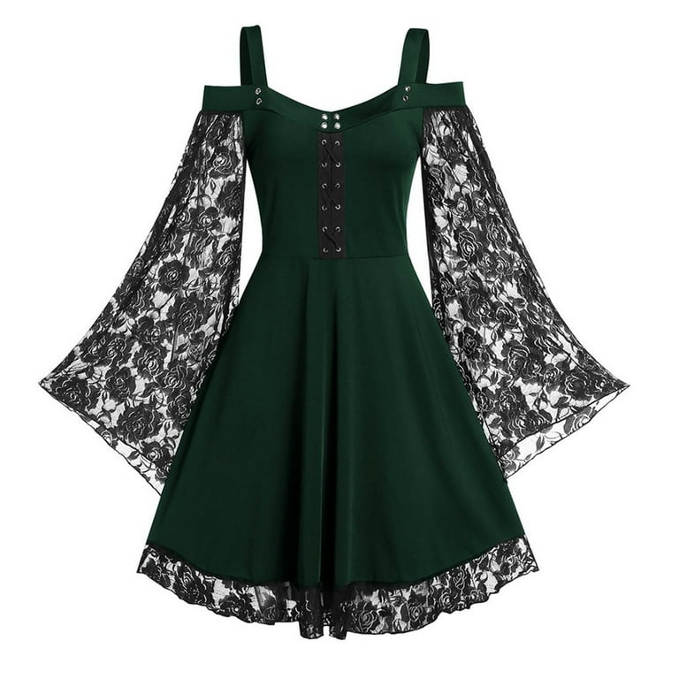 Sexy Lace Trumpet Sleeve Dress Sexy Lace Trumpet Sleeve Dress