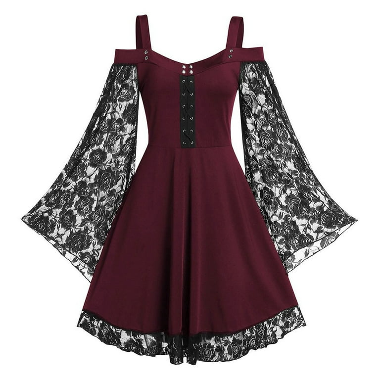 Sexy Lace Trumpet Sleeve Dress Sexy Lace Trumpet Sleeve Dress