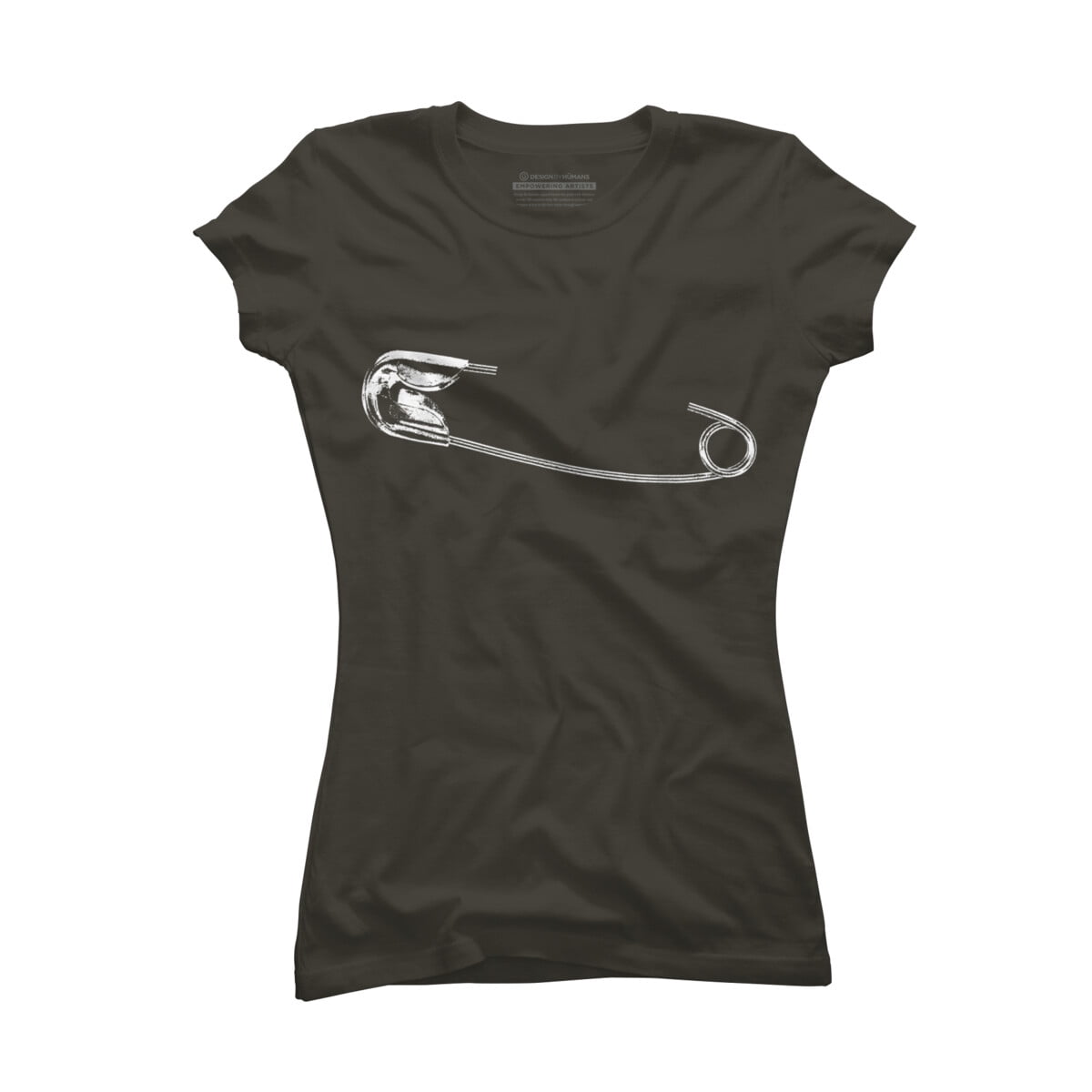 Punk Goth Safety Pin Juniors Royal Blue Graphic Tee Design By