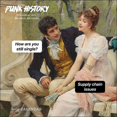 Punk History 2026 Wall Calendar: Classical Art, Modern Attitude, (Paperback)