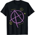 thumbnail image 1 of Punk Indie Anarchy Symbol Pastel-Punk Graffiti Spraycan T-Shirt, 1 of 4