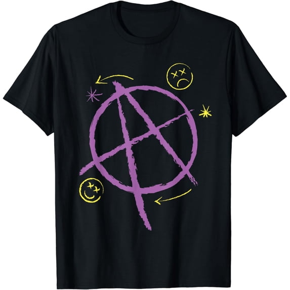 Punk Indie Anarchy Symbol Pastel-Punk Graffiti Spraycan T-Shirt