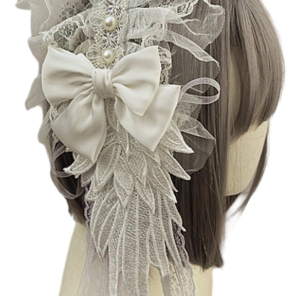 Punk Inspired Crosses Bowknot Headband Adjustable Fit Gothic Styles Hair Decoration for Theme Parties and Photos