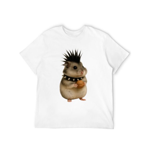 Punk-Inspired Unisex Cotton T-Shirt: Animal Punk Style, Funny Fun Prints for School Trends