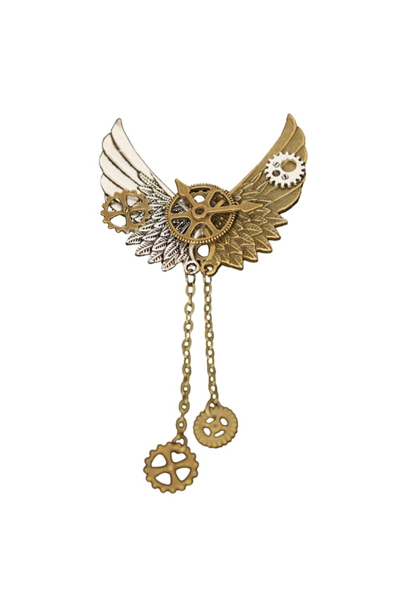 Punk Jewelry Punk Brooch Gears Mechanical Lapel Pin Women Men Punk Gears Brooch Halloween Decoration