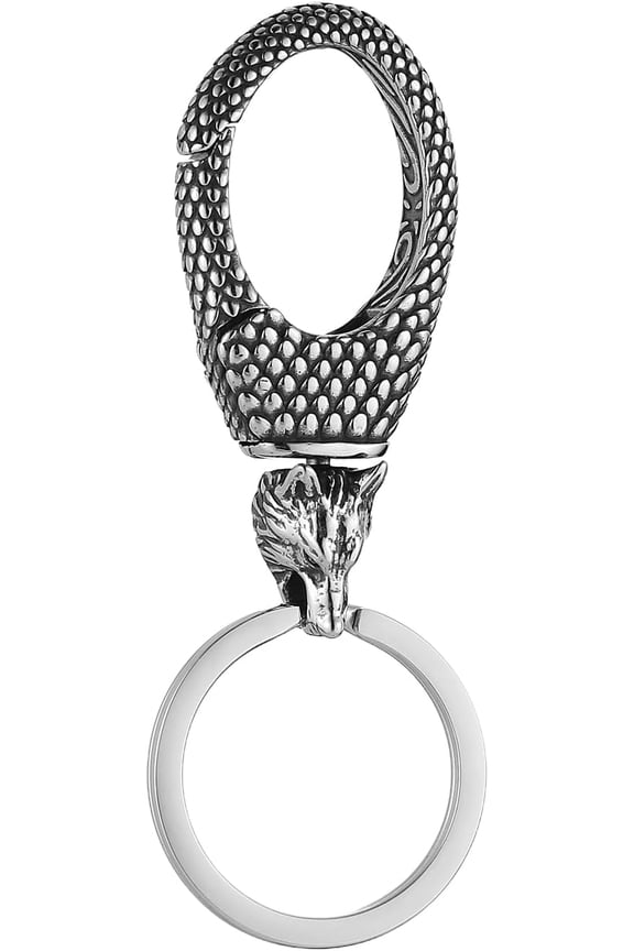 Punk Keychain for Men Retro Stainless Steel Car Motorcycle Keychain Goth Accessories