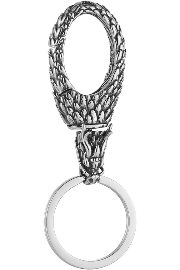 Punk Keychain for Men Retro Stainless Steel Car Motorcycle Keychain Goth Accessories