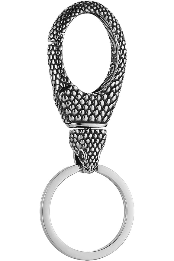 Punk Keychain for Men Retro Stainless Steel Car Motorcycle Keychain Goth Accessories