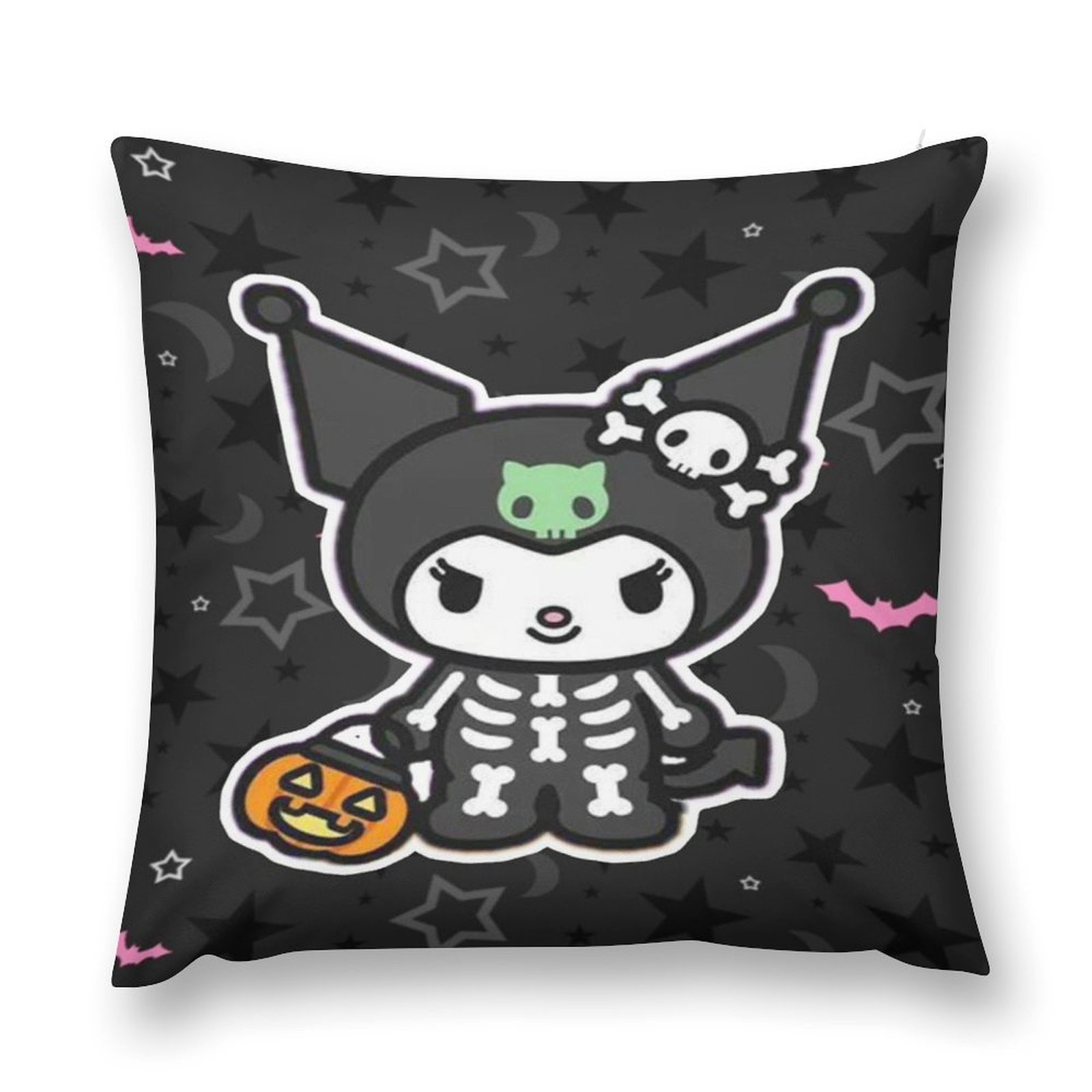 Punk Kuromi Throw Pillow Covers Cartoon Pillow Case Square Cushion