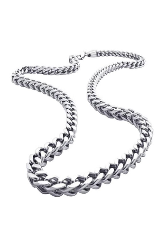 Punk Men's Stainless Steel Square Curb Curban Link Chain Necklace Silver 22''