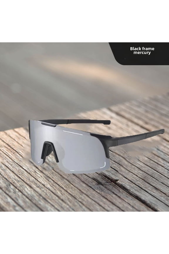 Punk Outdoor Sports Sun-Proof Sunglasses against Wind and Sand Cycling Ins Large Frame Handsome Sunglasses