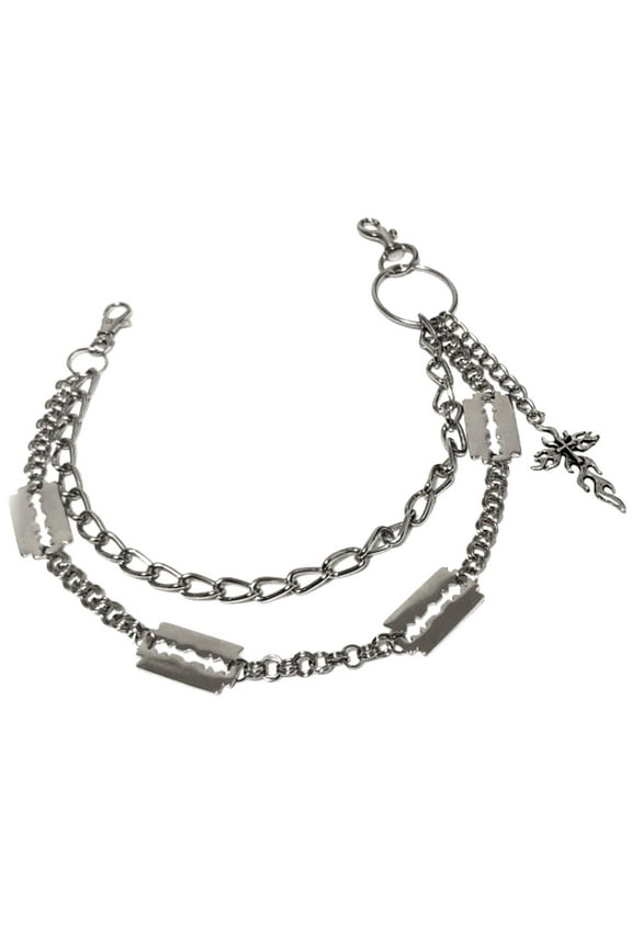 Punk Pant Chains Men Women Double Layer Street Trousers Keychains Waist Chain