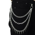 thumbnail image 1 of Punk Pants Chain Pentagram Keychains for Men Women Jean Trouser Biker Chains Harajuku Goth Jewelry Gothic Rock Emo Accessories, 1 of 19