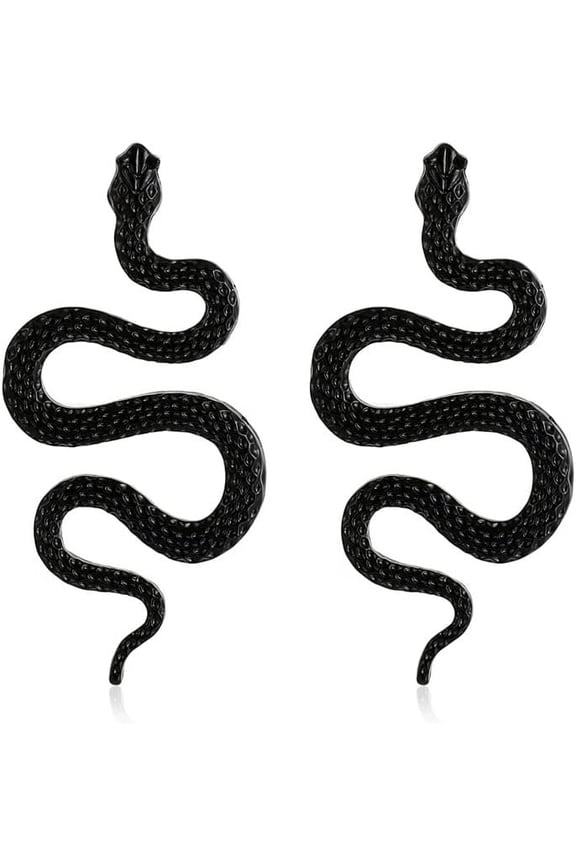 Punk Personalized Snake Dangle Stud Earrings for Women Exaggerated Long Drop Earring Halloween
