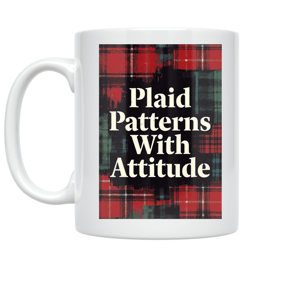 Punk Plaid Patterns With Attitude - Punk Aesthetic Lover - 11 oz Ceramic Coffee Mug