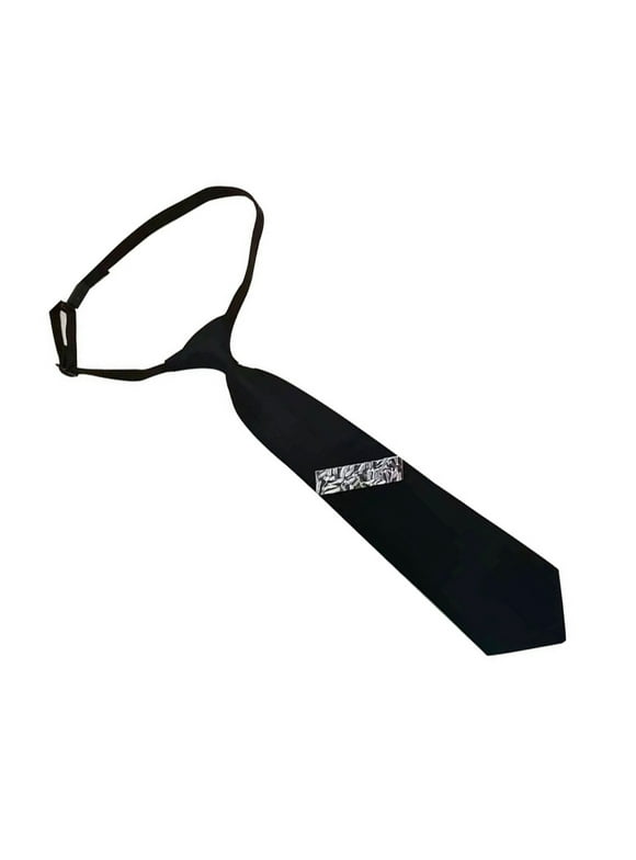 Punk Pre Tied with Pin Black Ties for Women/Girls for Normal Shirt Or Blouse