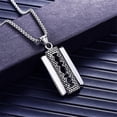 thumbnail image 1 of Punk Razor Blade Pendants Necklaces 14K Yellow Gold Chain Barber Shop Necklace for Men Jewelry, 1 of 8