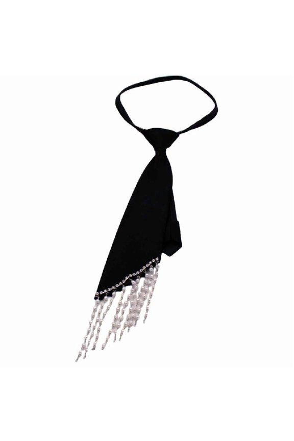 Punk Rhinestones Fringed JK Necktie Adjustable Tie Teens Costume Tie