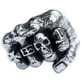 thumbnail image 1 of Punk Ring Cool Skull Hand Jewelry German Iron Cross Rings for Men (8), 1 of 6