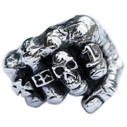 Punk Ring Cool Skull Hand Jewelry German Iron Cross Rings for Men 8