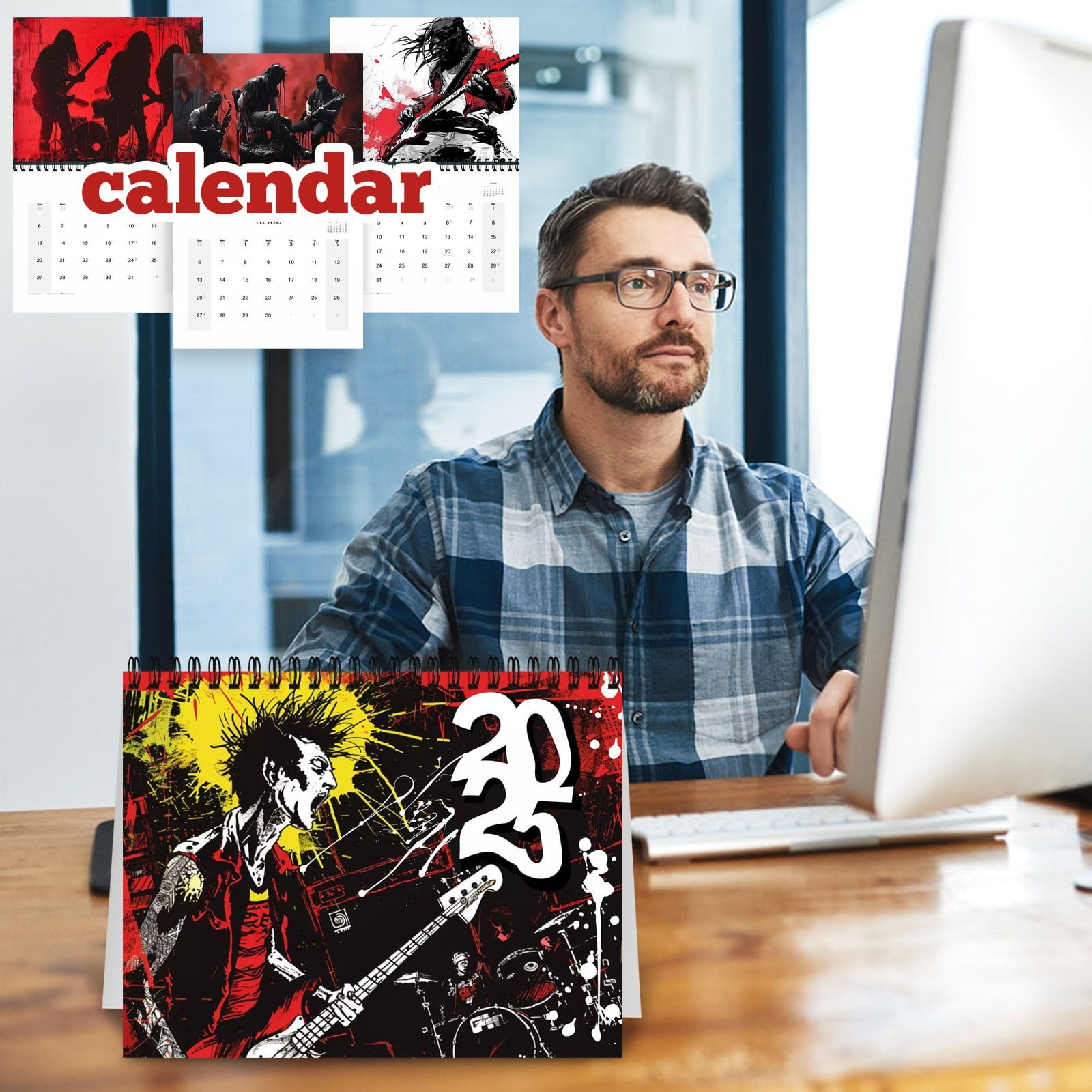 Punk Rock Art Calendar 20252026 12 Month Saddle Pedal Calendar Punk