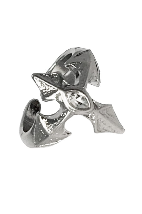 Punk Rock Crosses Ring Openable Design Allergy Proof Alloy Jewelry With Diamonds Accents