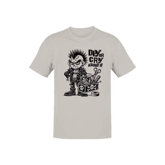 Punk Rock DIY Cartoon Character Men's T-shirt