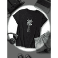 thumbnail image 1 of Punk Rock Skeleton Hand T-shirt, Music Band Graphic Tee, 1 of 4