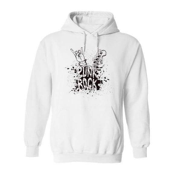 Punk Rock Sketch Hoodie Men -Image by Shutterstock, Male XX-Large