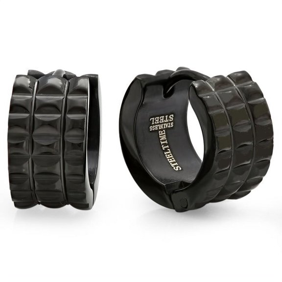 Punk Rock Studded Huggie Earrings