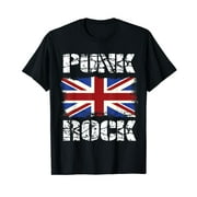 Punk Rock T-Shirt Vintage UK Flag Concert Music British Tee
